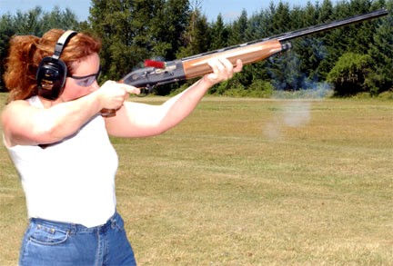 Misty Poulson and Beretta 391 by John McEnroe